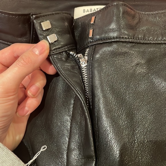 ARITZIA Babaton Command Vegan Leather Pants - size 8 - Picture 6 of 6